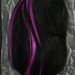 adult Wig HALLOWEEN costume Purple Black